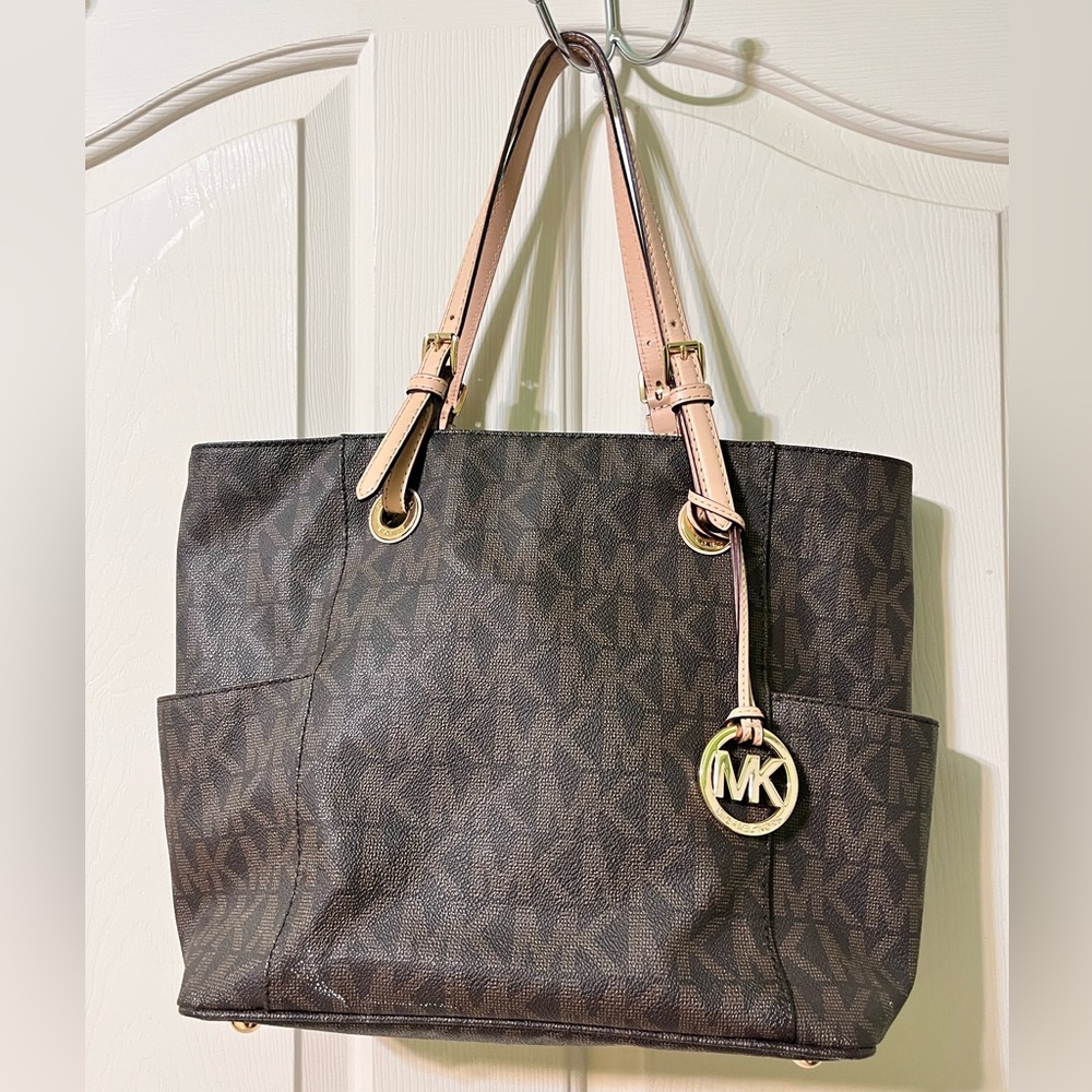 “Michael Kors Large Tote Bag | Brown Logo | Everyday Bag”